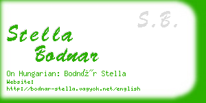 stella bodnar business card